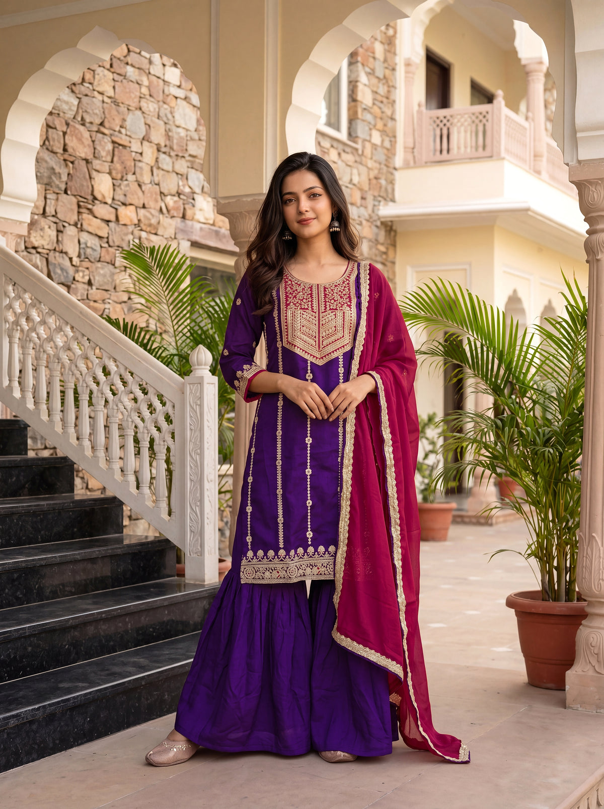 Arzoo Heritage Embroidered Suit Set