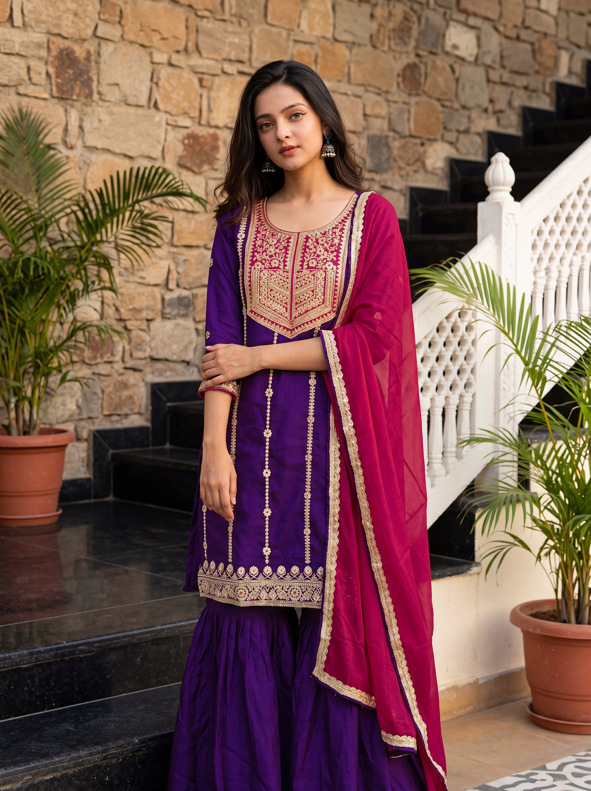 Arzoo Heritage Embroidered Suit Set