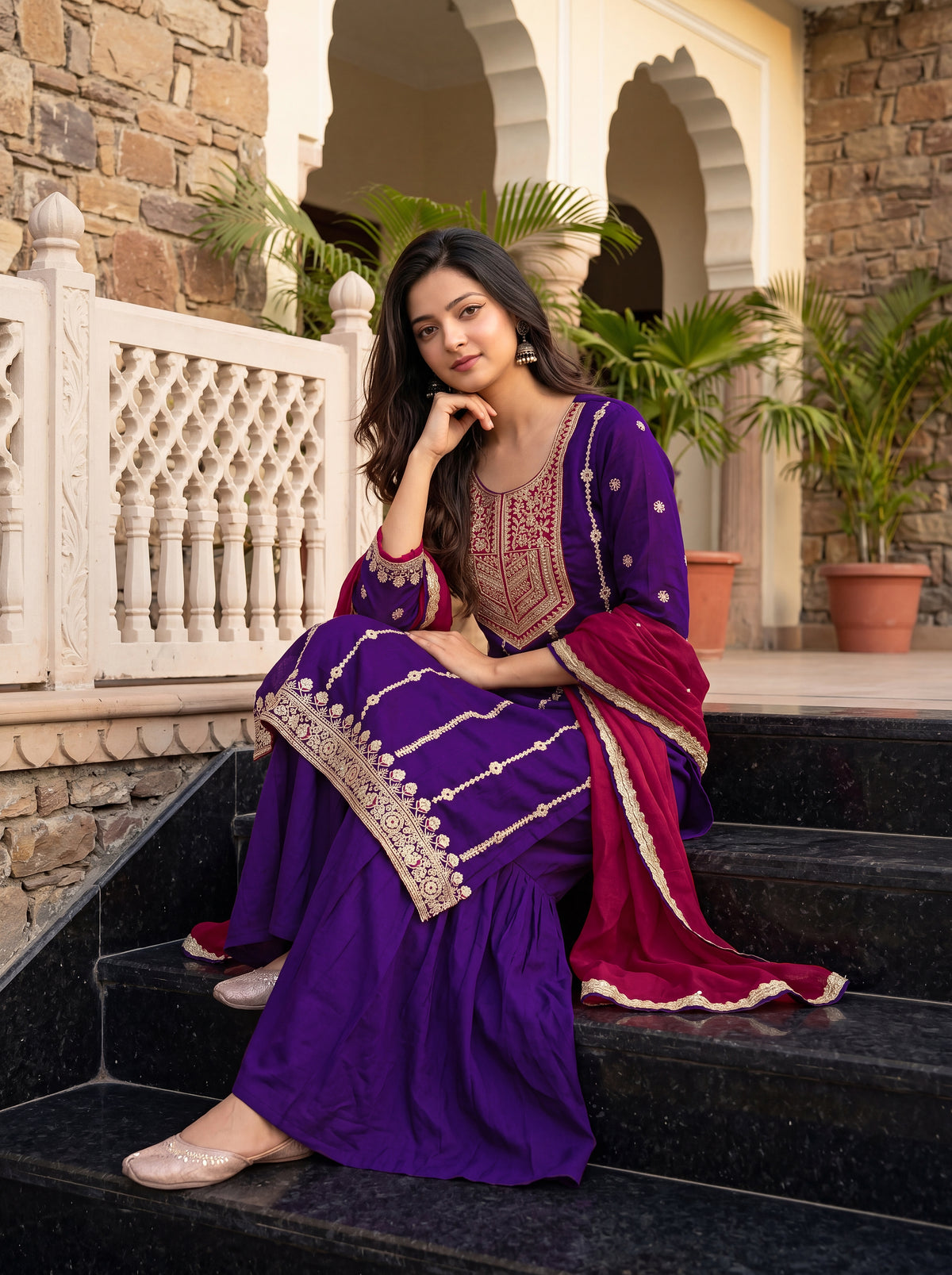 Arzoo Heritage Embroidered Suit Set