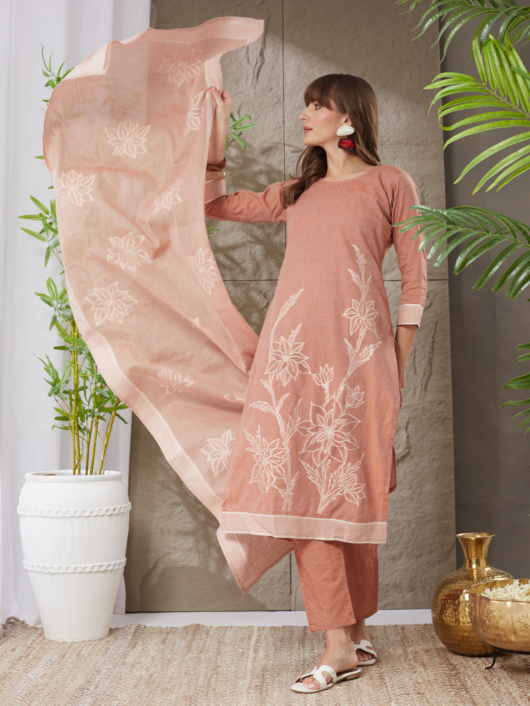 Good-Looking Handloom Cotton Weaving Suit Set