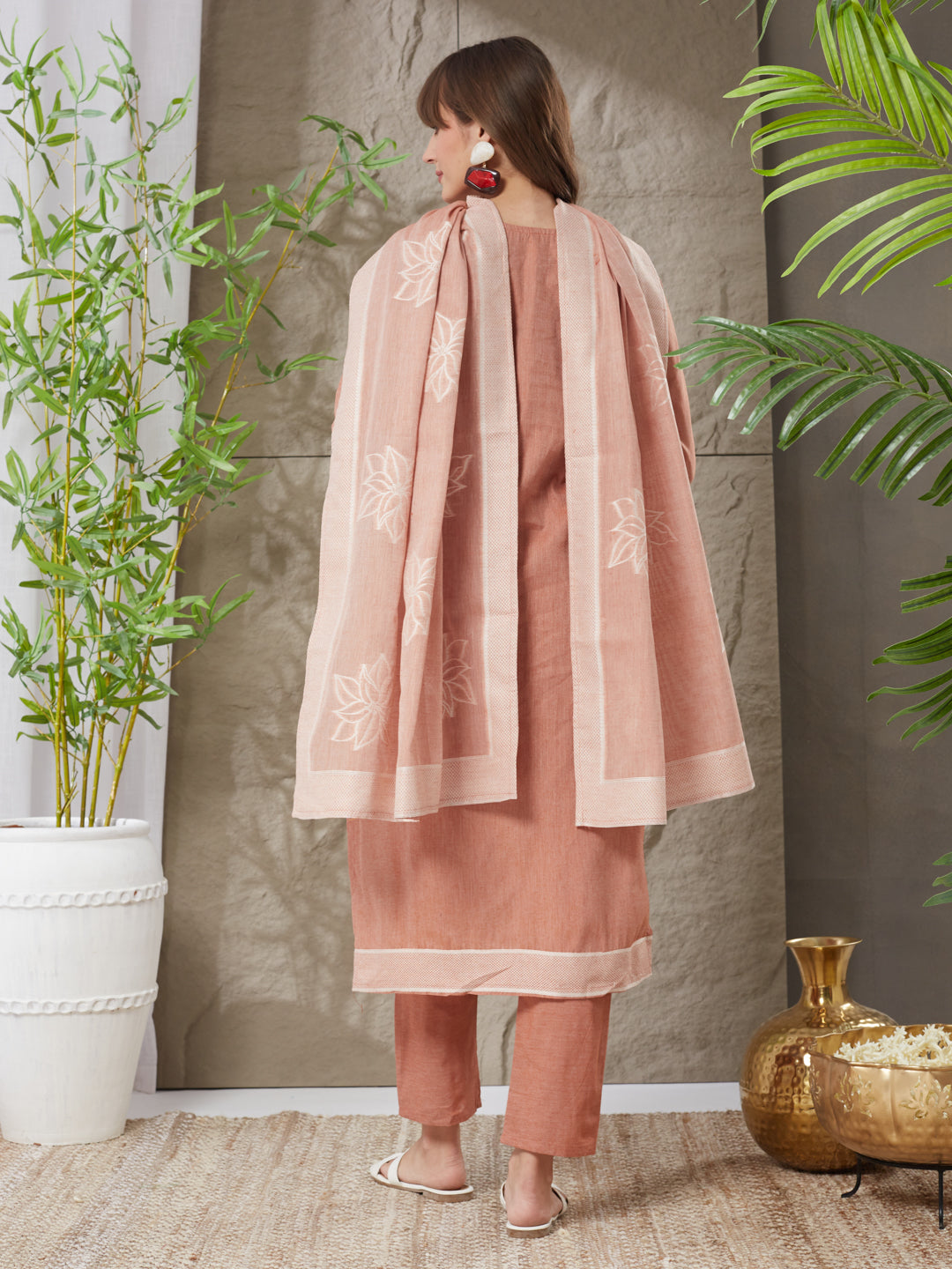 Good-Looking Handloom Cotton Weaving Suit Set