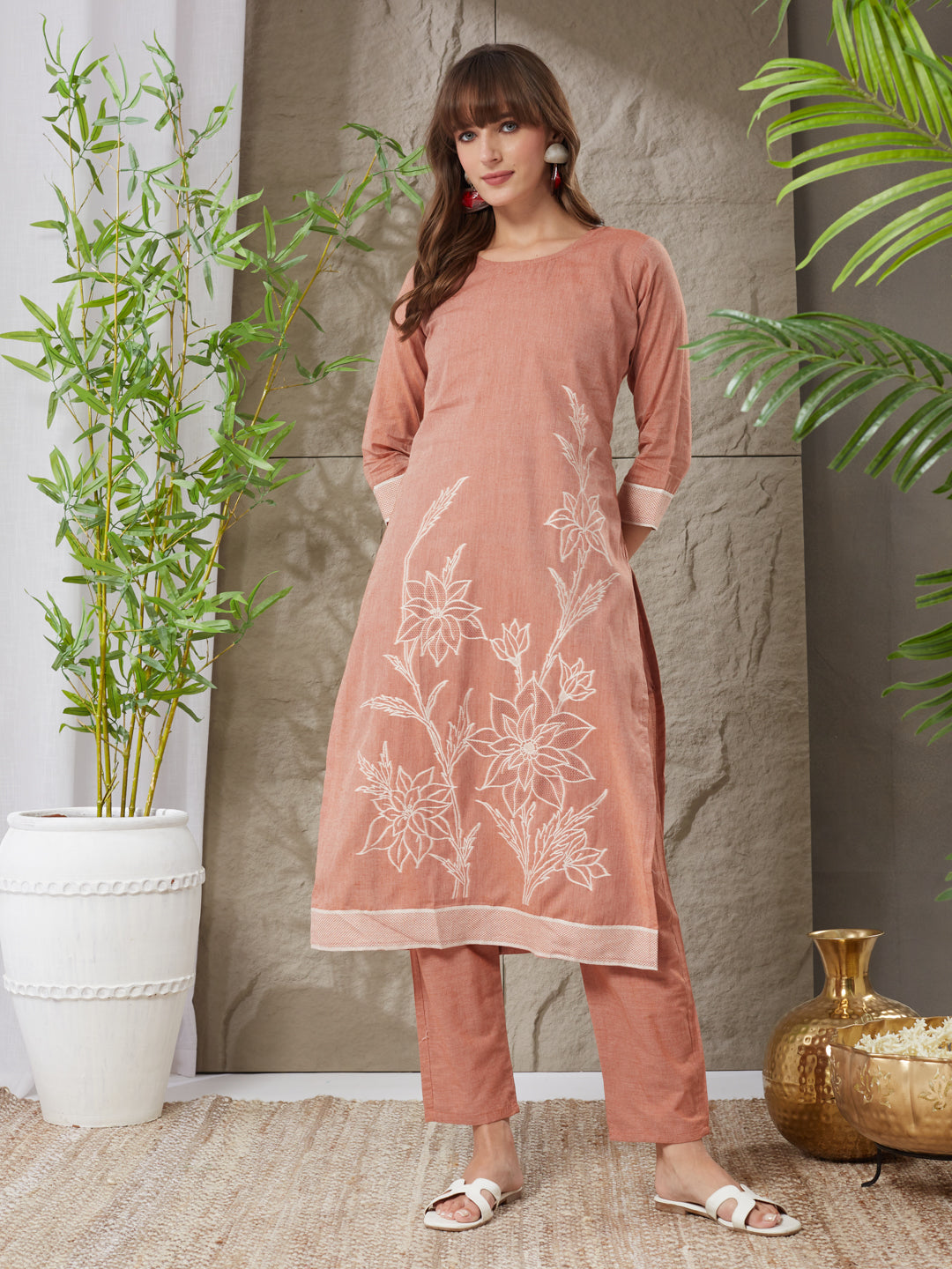 Good-Looking Handloom Cotton Weaving Suit Set