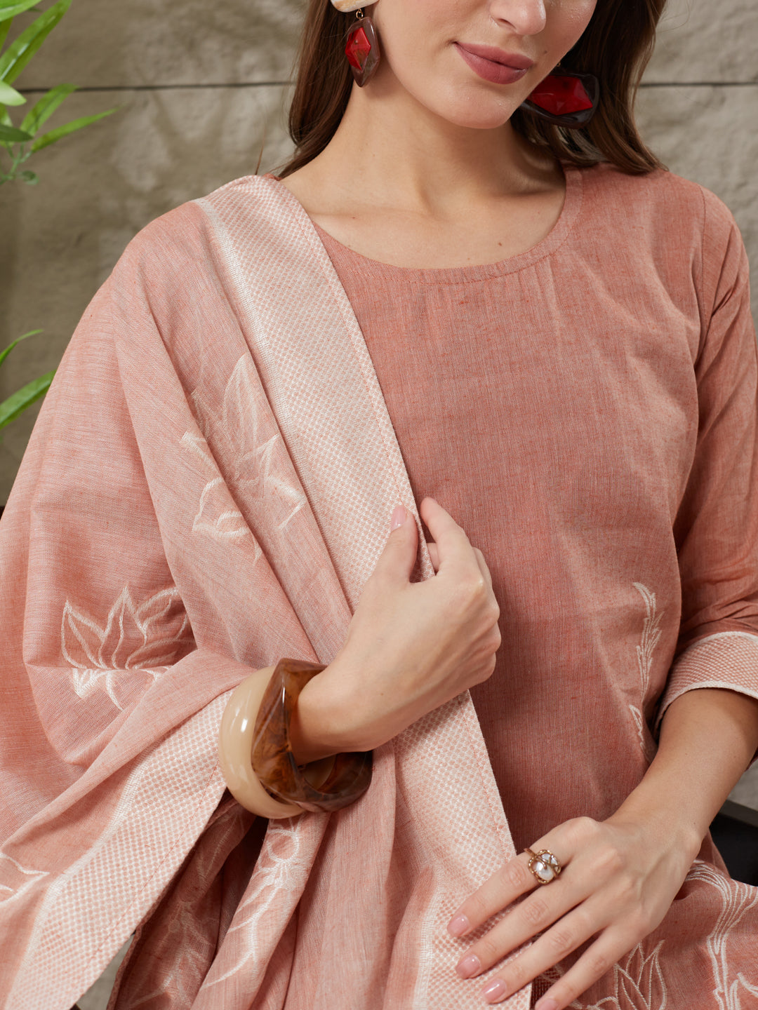 Good-Looking Handloom Cotton Weaving Suit Set