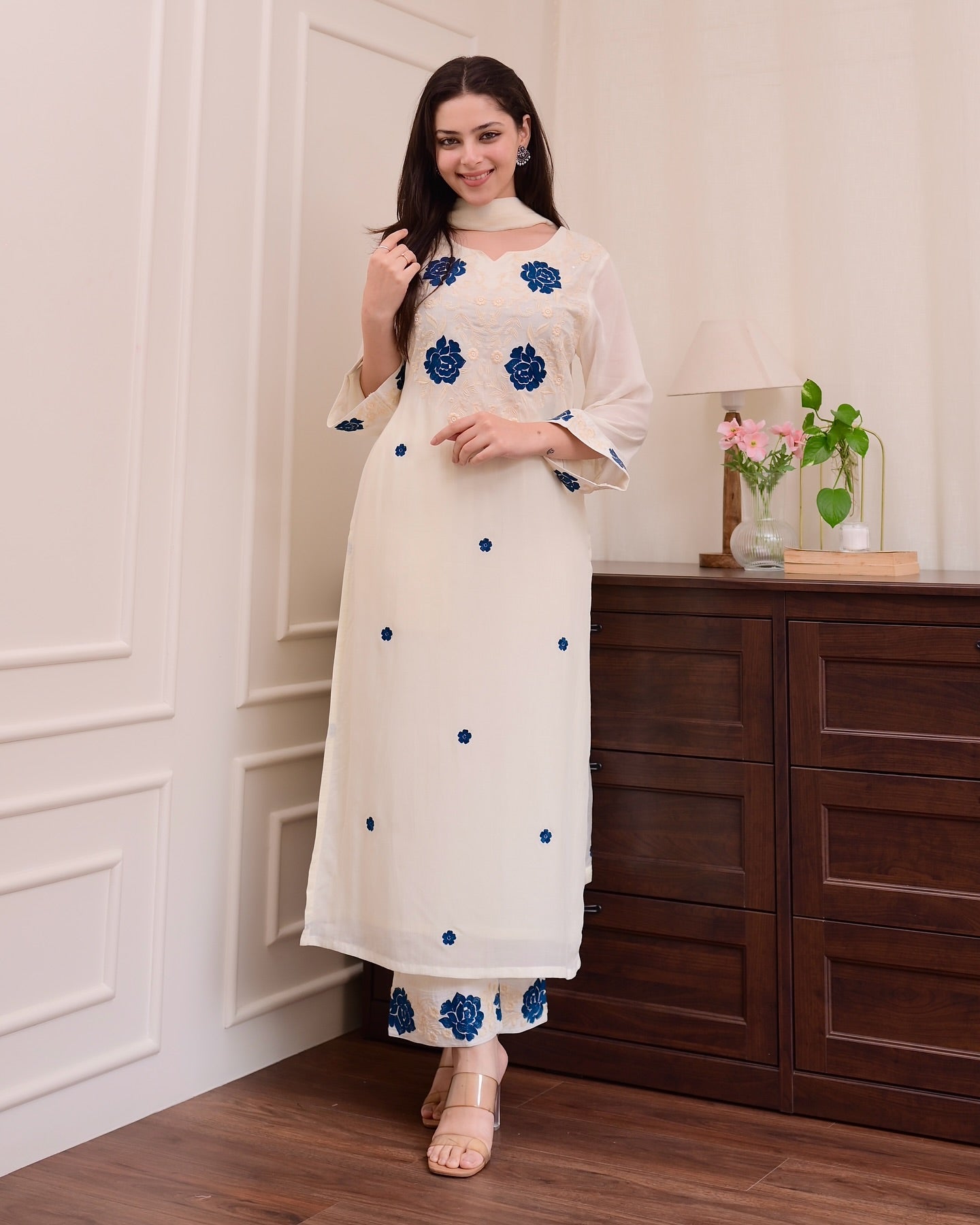 Marvellous Pure Rayon Slub Suit Set
