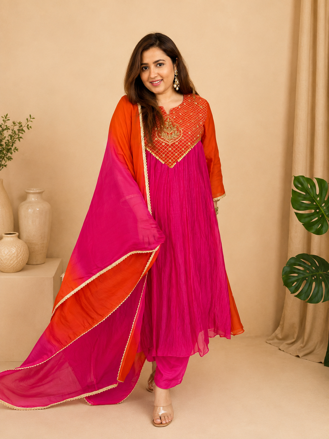 Nayantara Emerald Festive Embroidered Anarkali Set