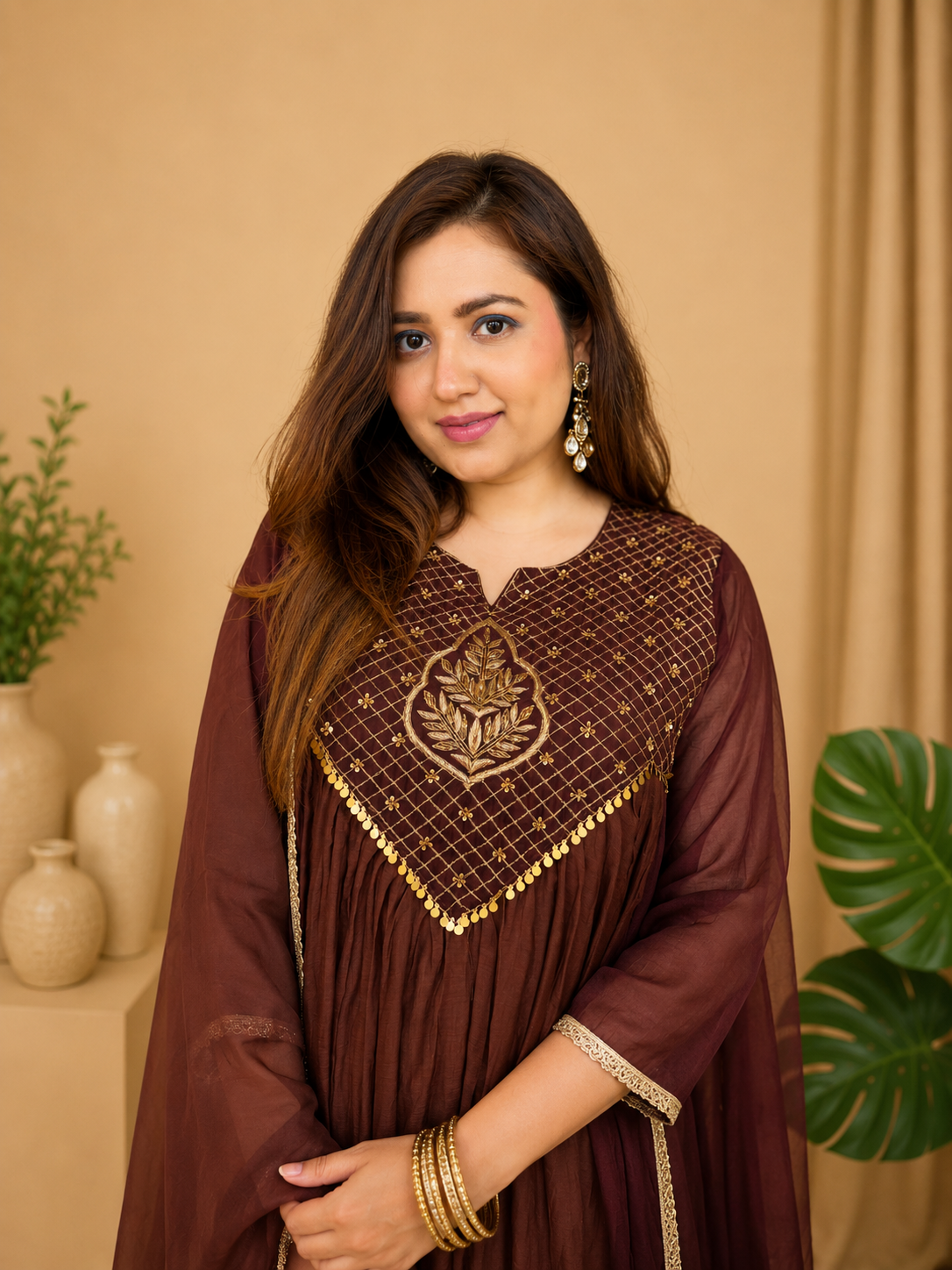 Nayantara Emerald Festive Embroidered Anarkali Set