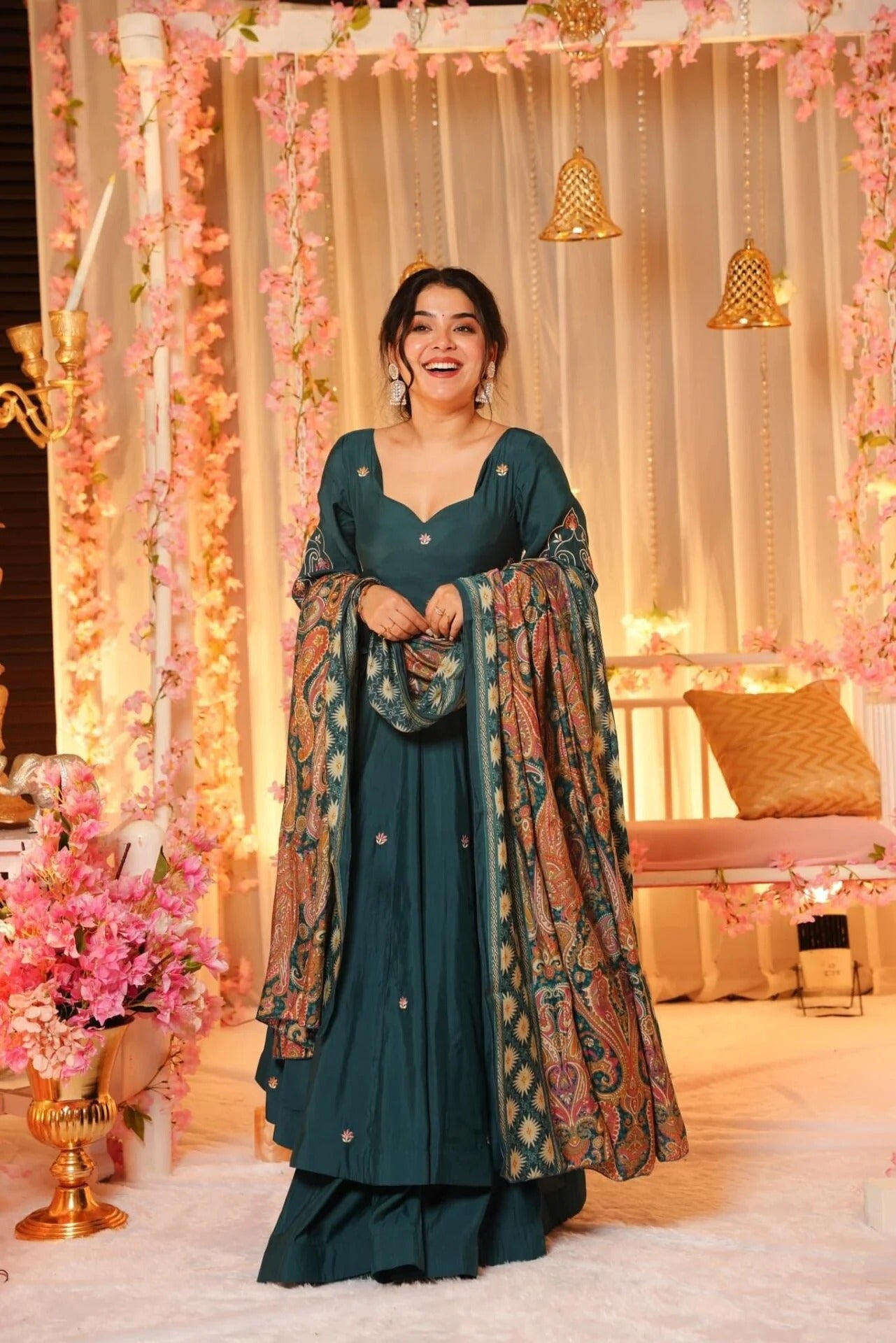 Majestic Grace Anarkali Embroidered Suit Set