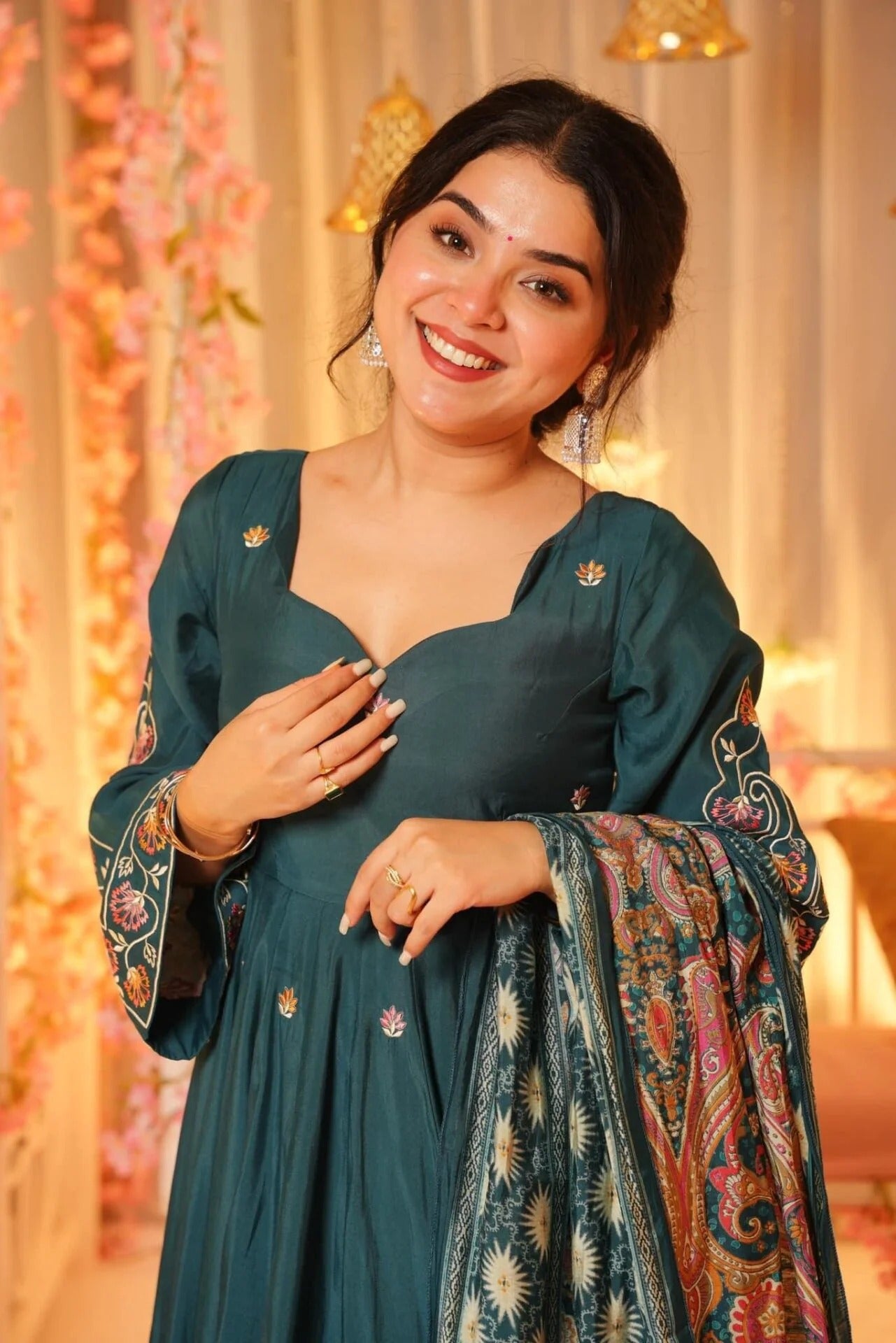 Majestic Grace Anarkali Embroidered Suit Set