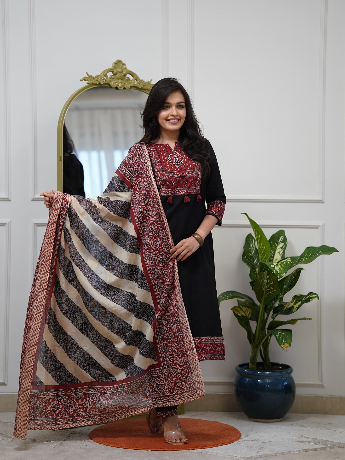 Very Charming Pure Cotton Ajarakh Suit Set