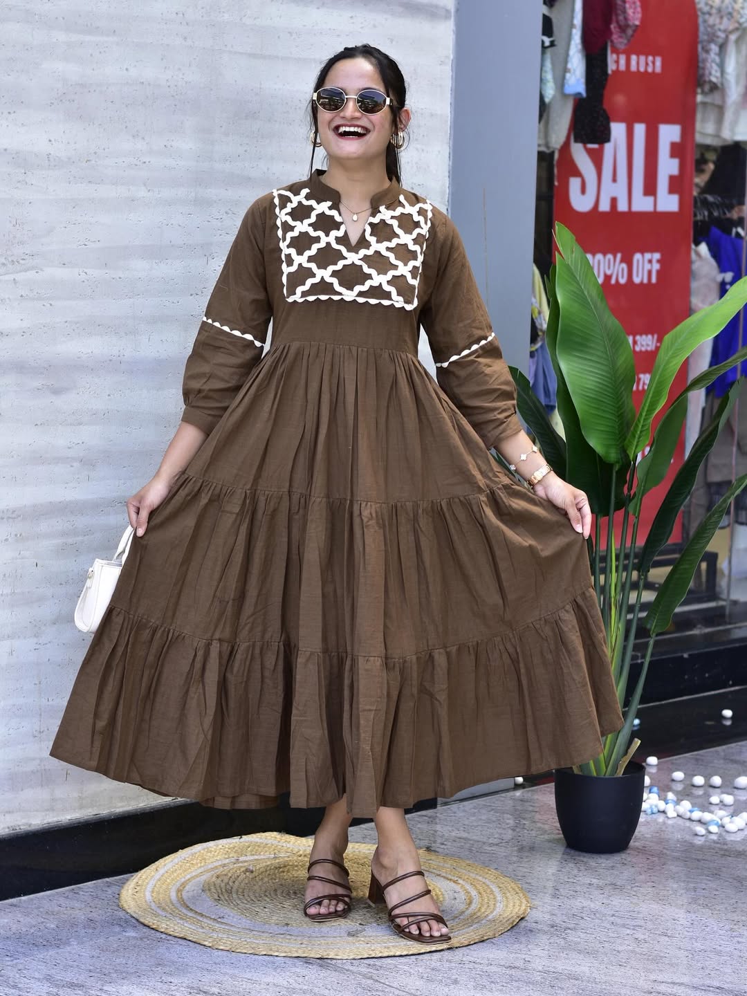 Very Beautiful Pure Mul Cotton Gown