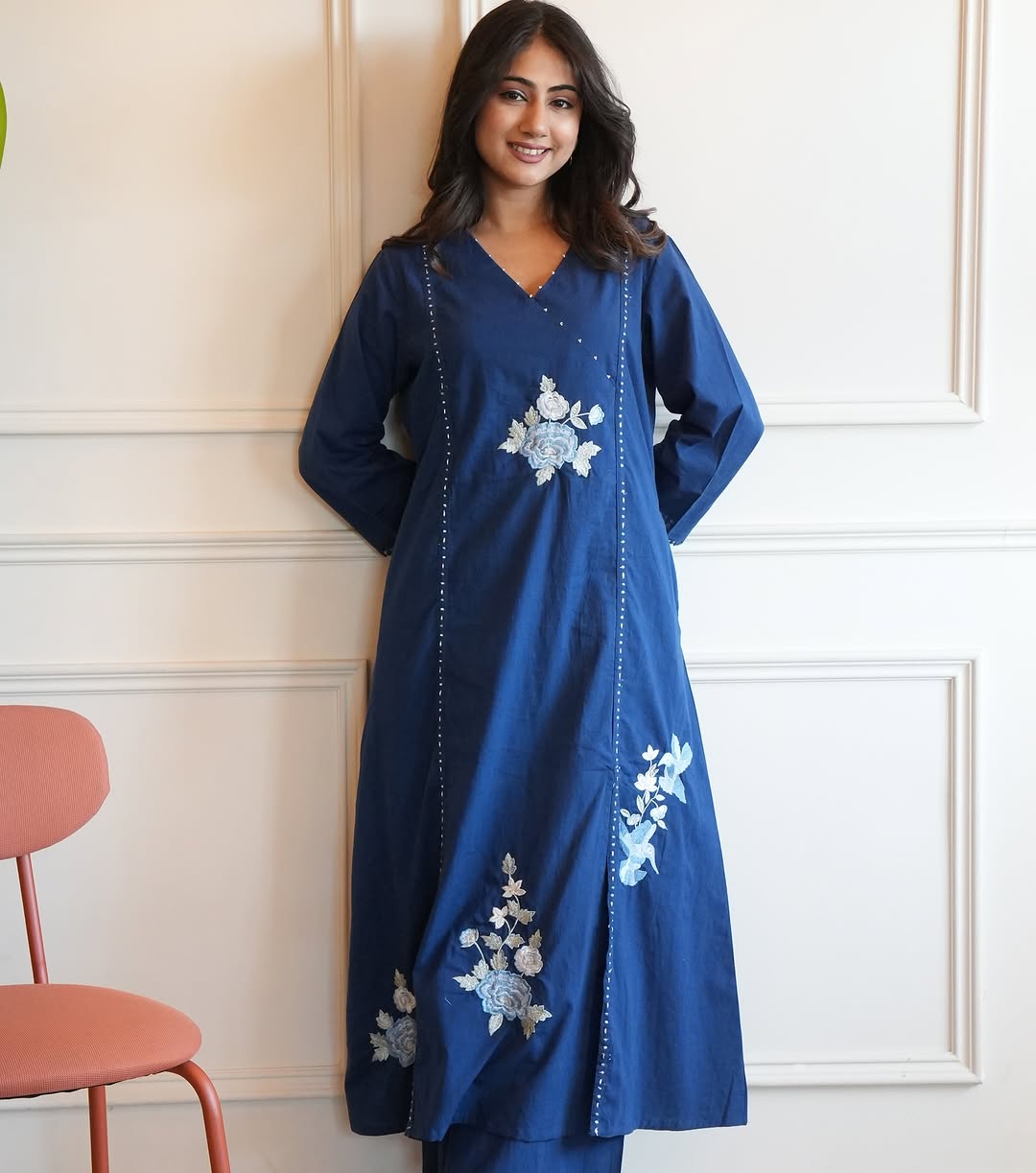 Graceful Pure Cotton Flex Emboridery Kurta Set