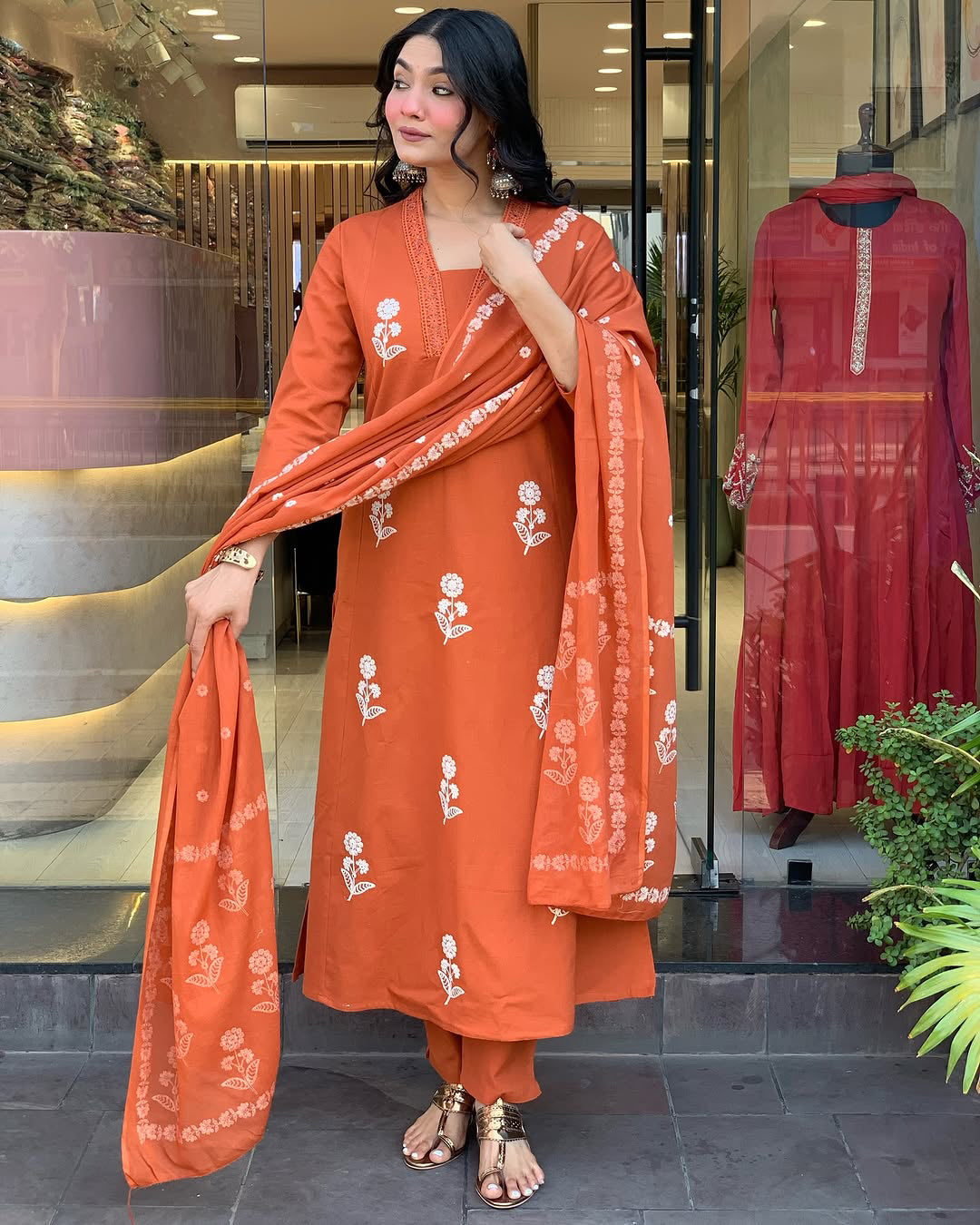 Exquisite Pure Cotton Embroidery Suit Set