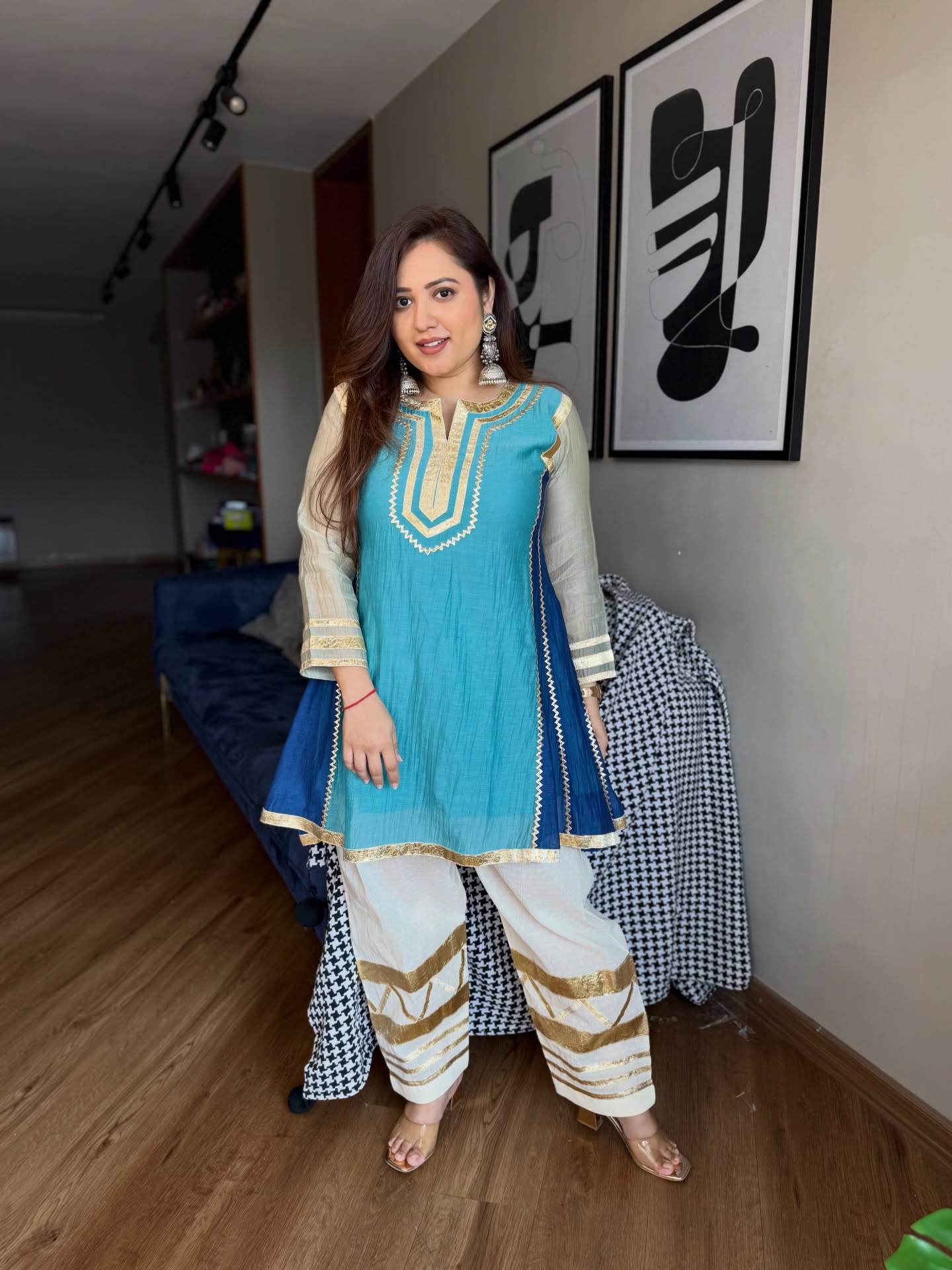 Kareena Kapoor Inspried Pure Mul Chanderi Cord Set