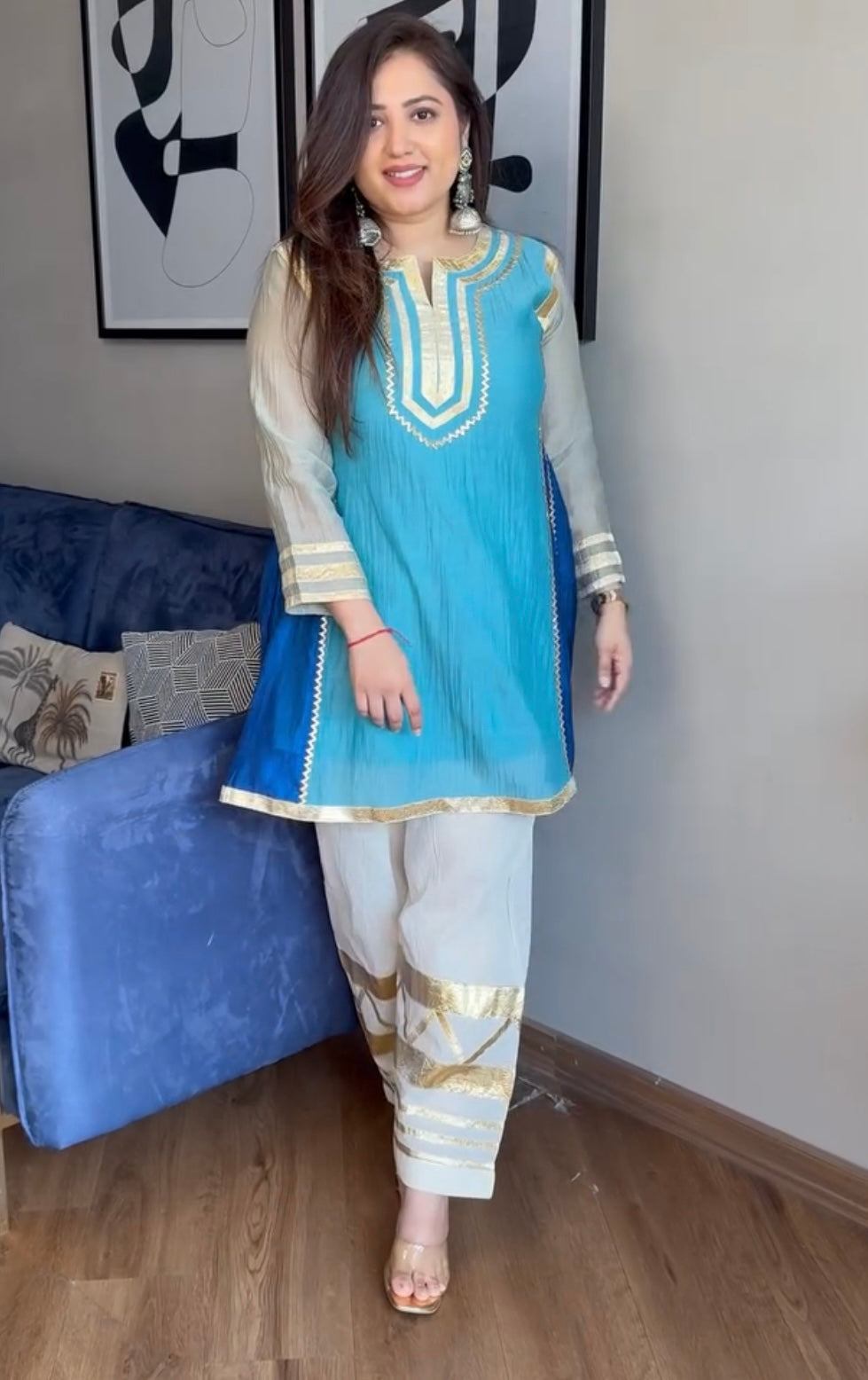 Kareena Kapoor Inspried Pure Mul Chanderi Cord Set