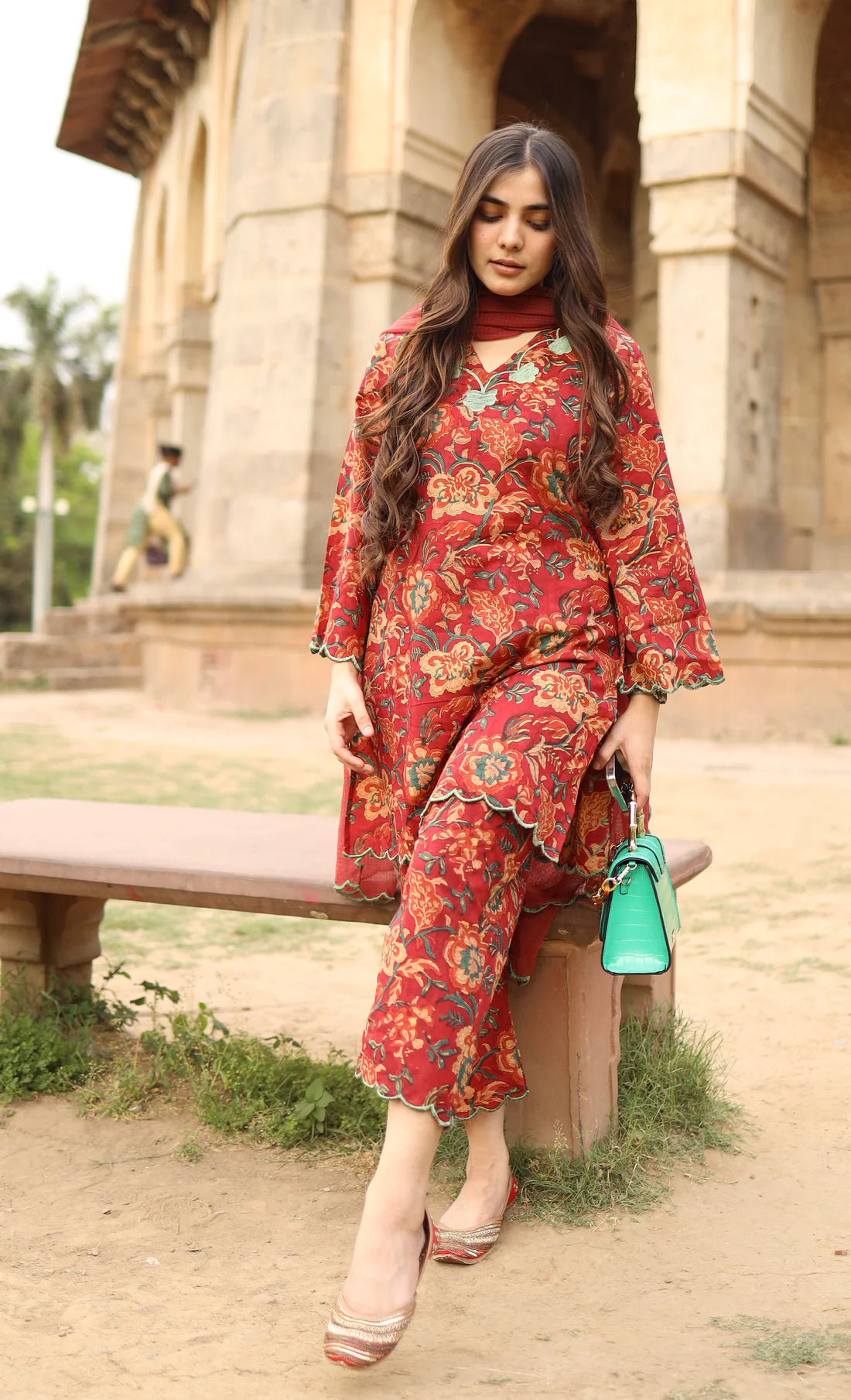 Elegant Pure Cotton Gota Pattern Suit Set