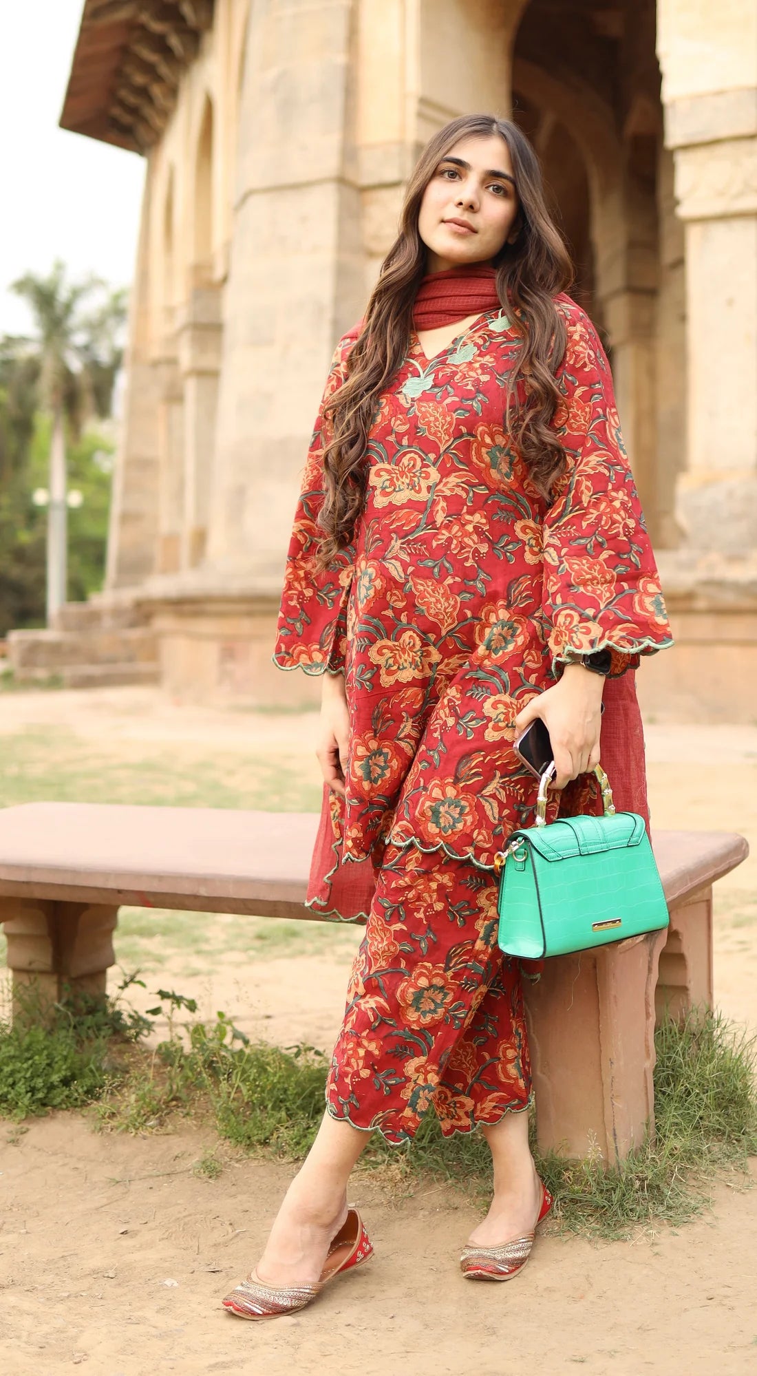 Elegant Pure Cotton Gota Pattern Suit Set