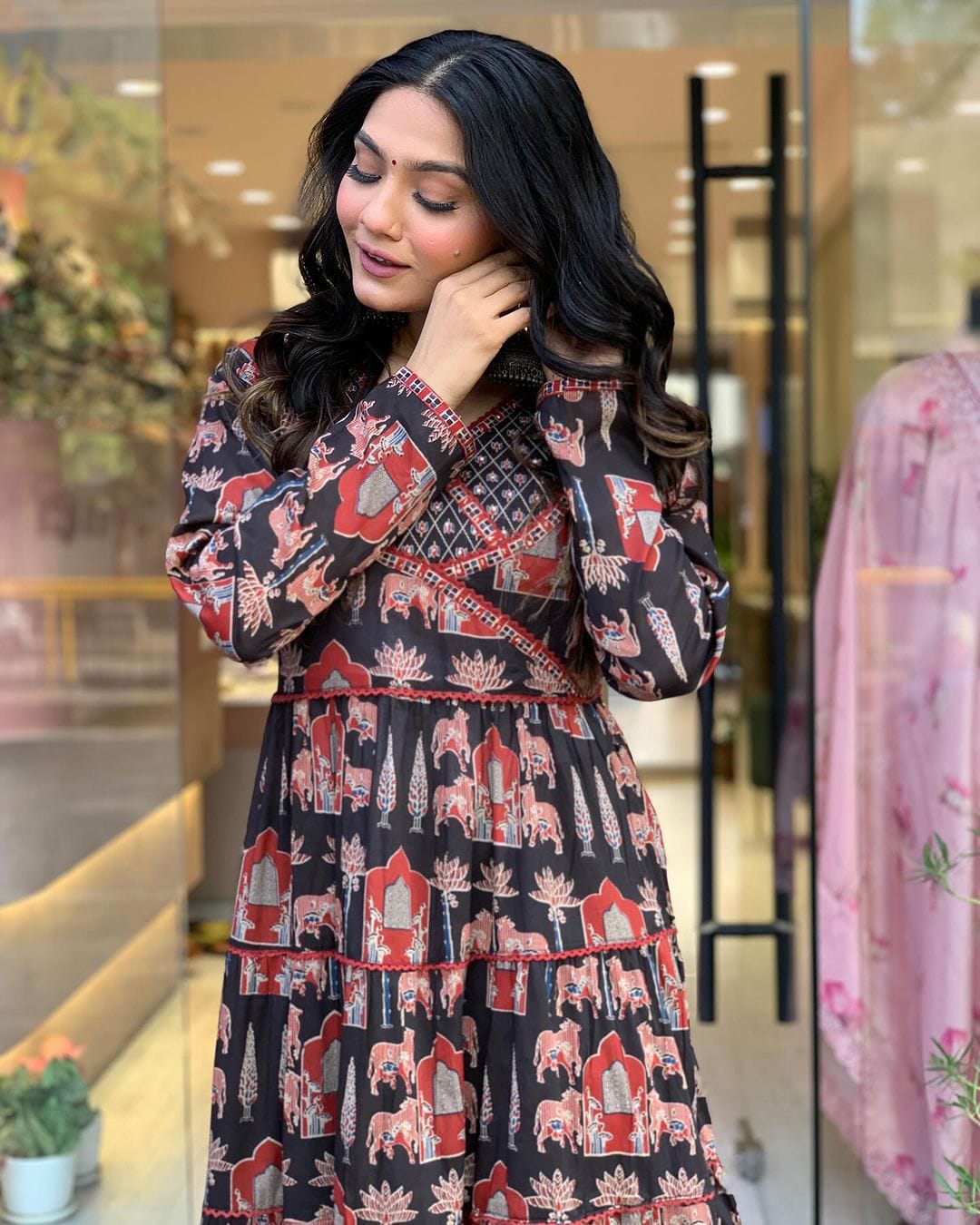 Opulent Black Premium Pure Cotton Block Print Suit Set