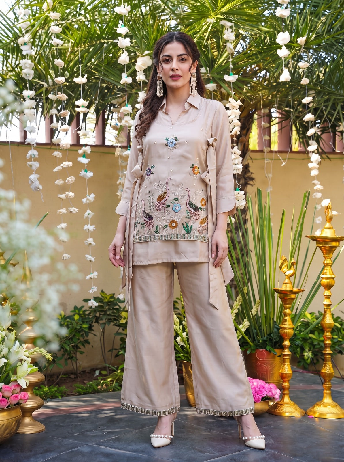 The Ivory Royale Embroidered Luxury Co-Ord Set