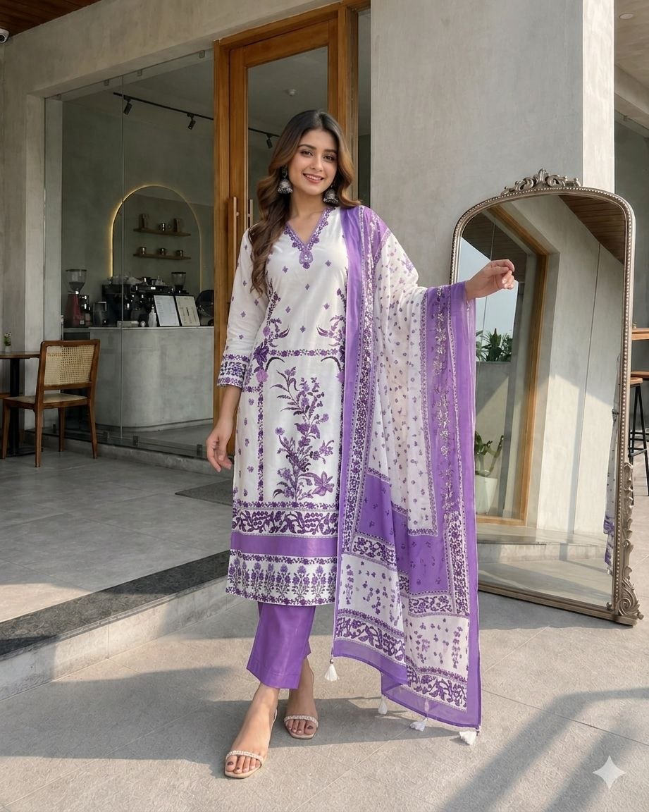 Very Attractive MalBerry Silk HandWork Suit Set