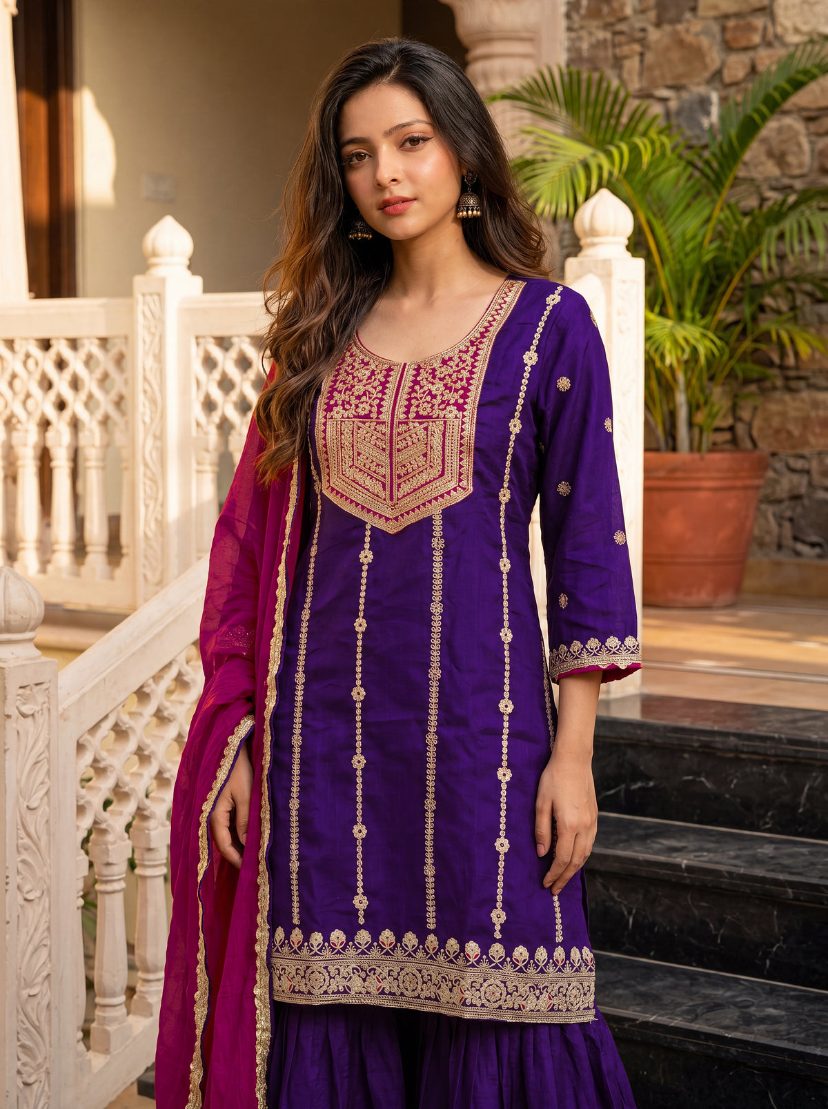 Arzoo Heritage Embroidered Suit Set