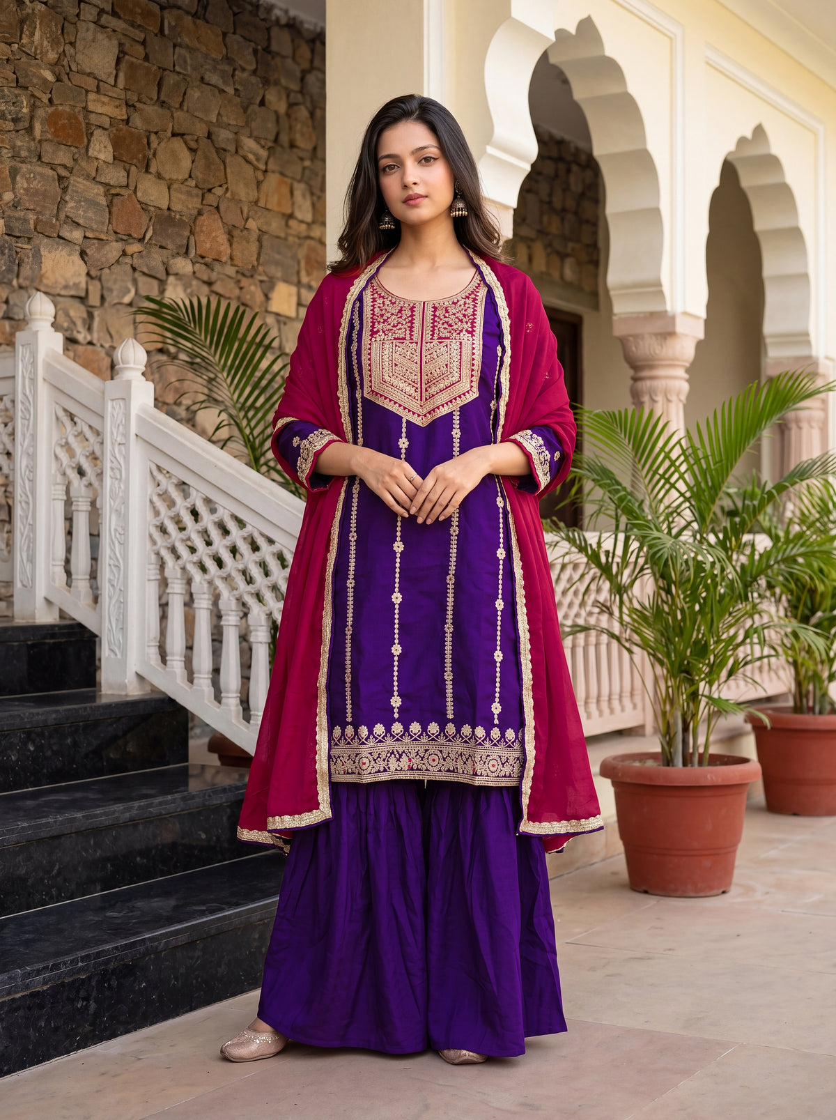 Arzoo Heritage Embroidered Suit Set