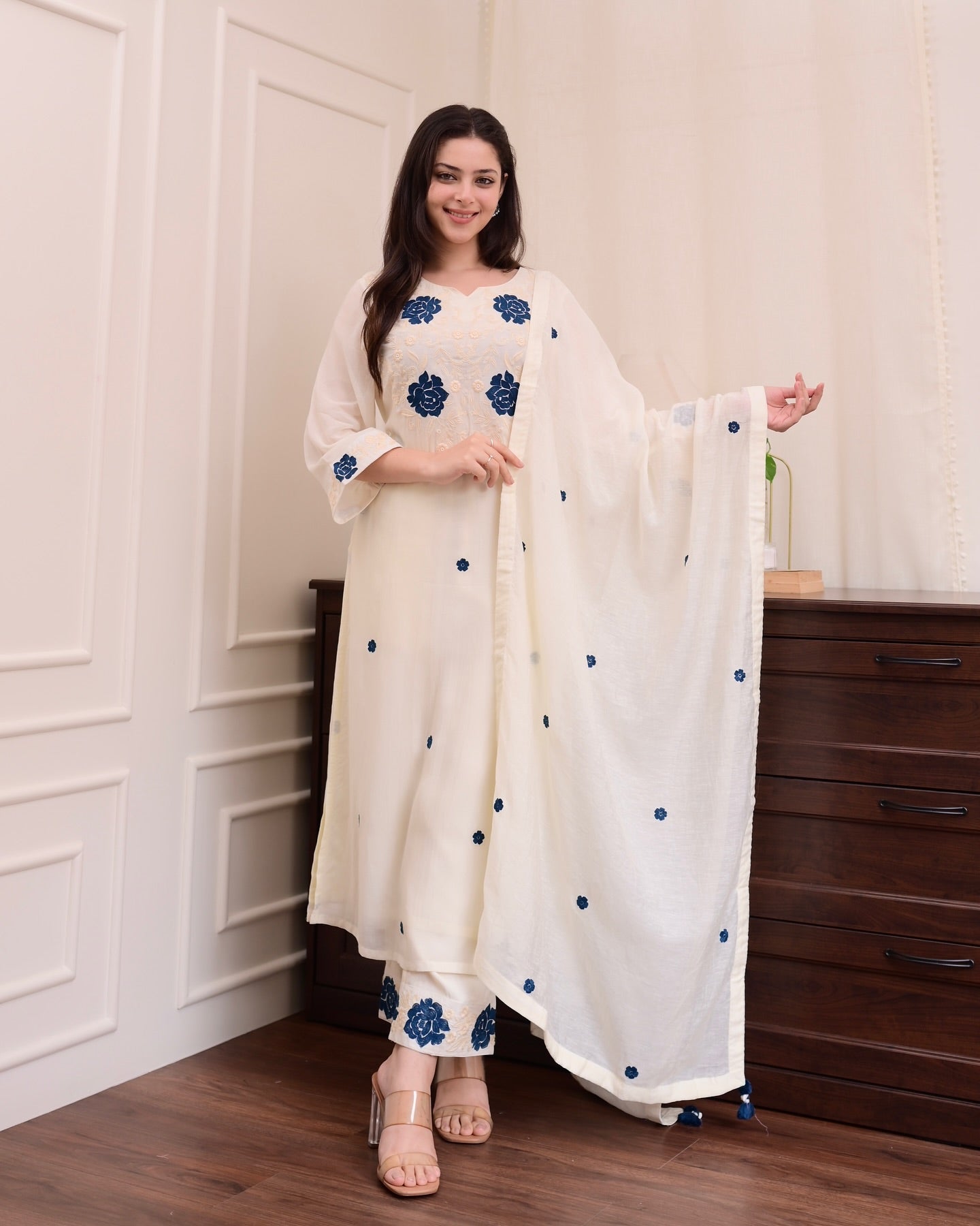 Marvellous Pure Rayon Slub Suit Set