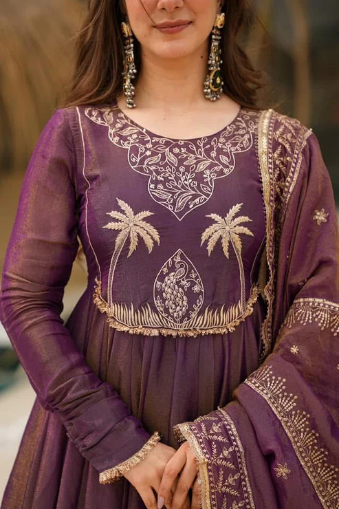 Vamika Plum Royale Anarkali Set