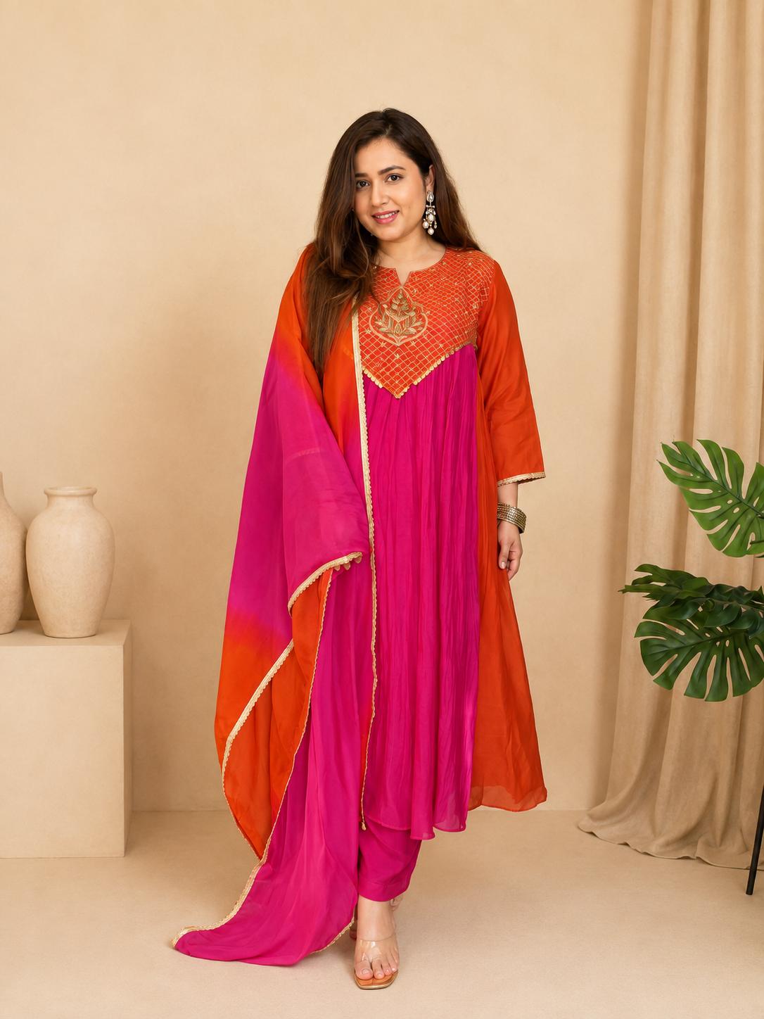 Nayantara Emerald Festive Embroidered Anarkali Set