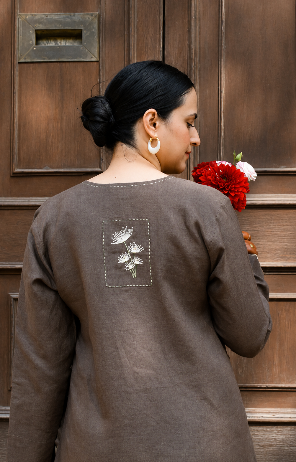 Very Beautiful Pure Linen Cord Set With Embroidery Work