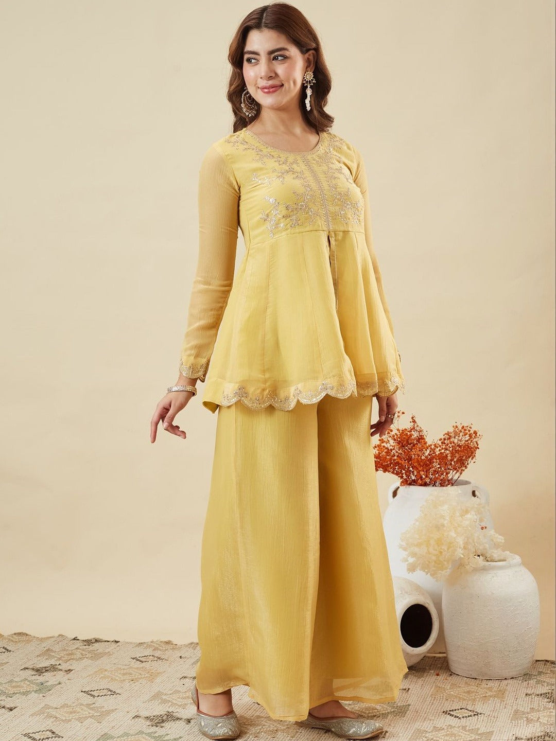 Mridula Heritage Emberoidery Sharara Set