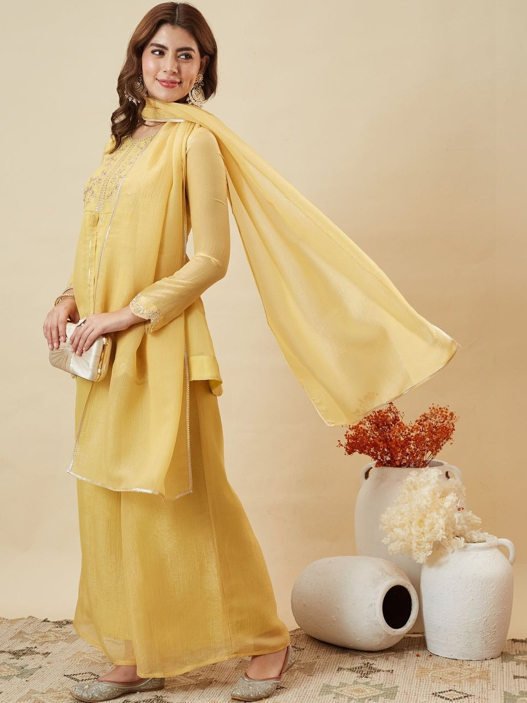 Mridula Heritage Emberoidery Sharara Set
