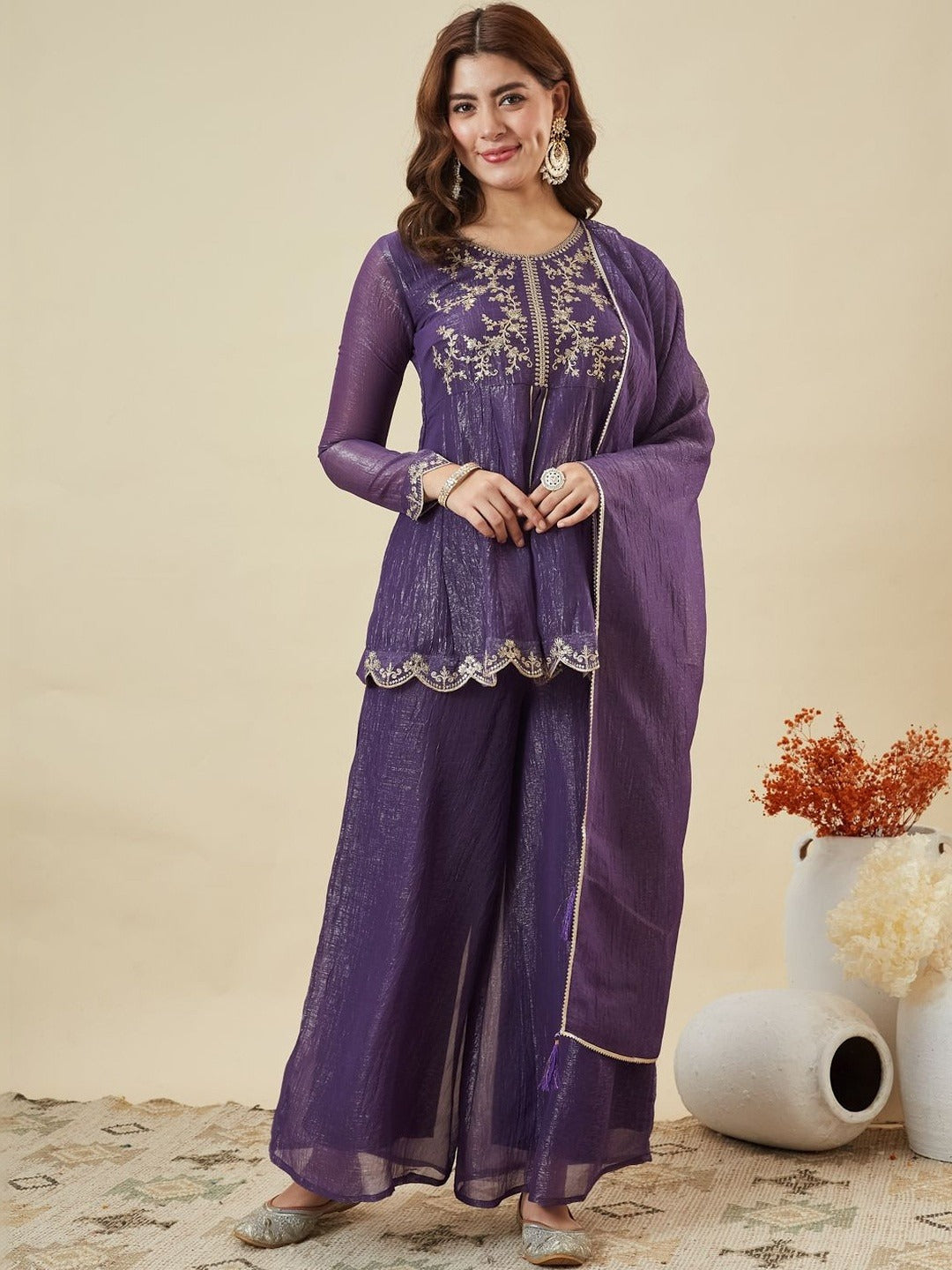 Mridula Heritage Emberoidery Sharara Set
