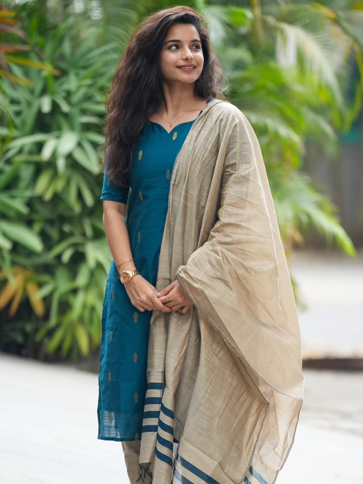 Charming Blue Kanchi Cotton Zari Weaving Suit Set