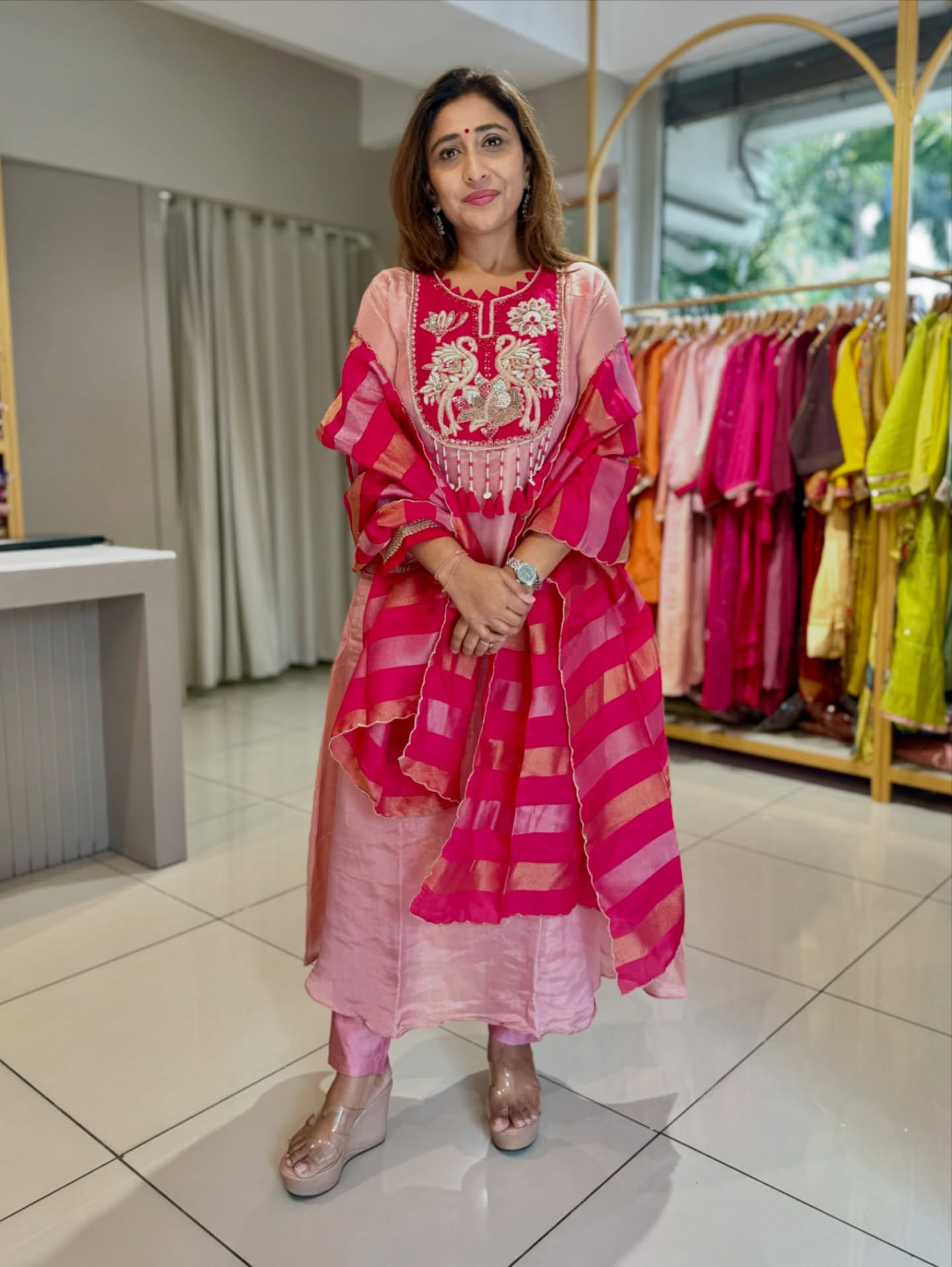 Blush Pink Royale Embroidered Suit Set