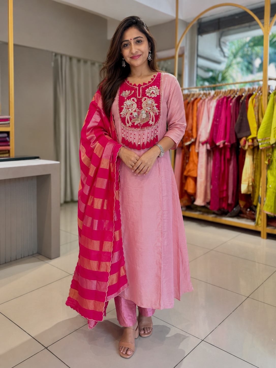Blush Pink Royale Embroidered Suit Set