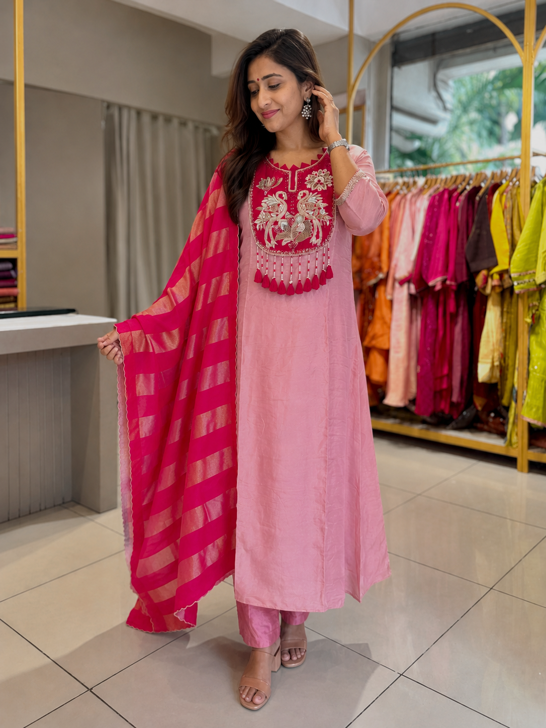 Blush Pink Royale Embroidered Suit Set