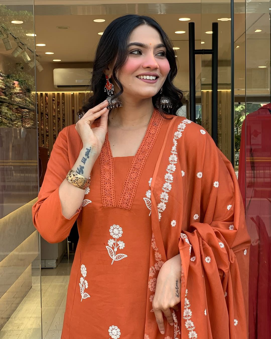 Exquisite Pure Cotton Embroidery Suit Set