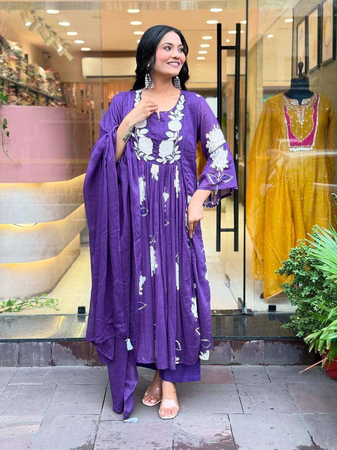 Premium Mul Cotton Embroidered Kurta Set with Dupatta