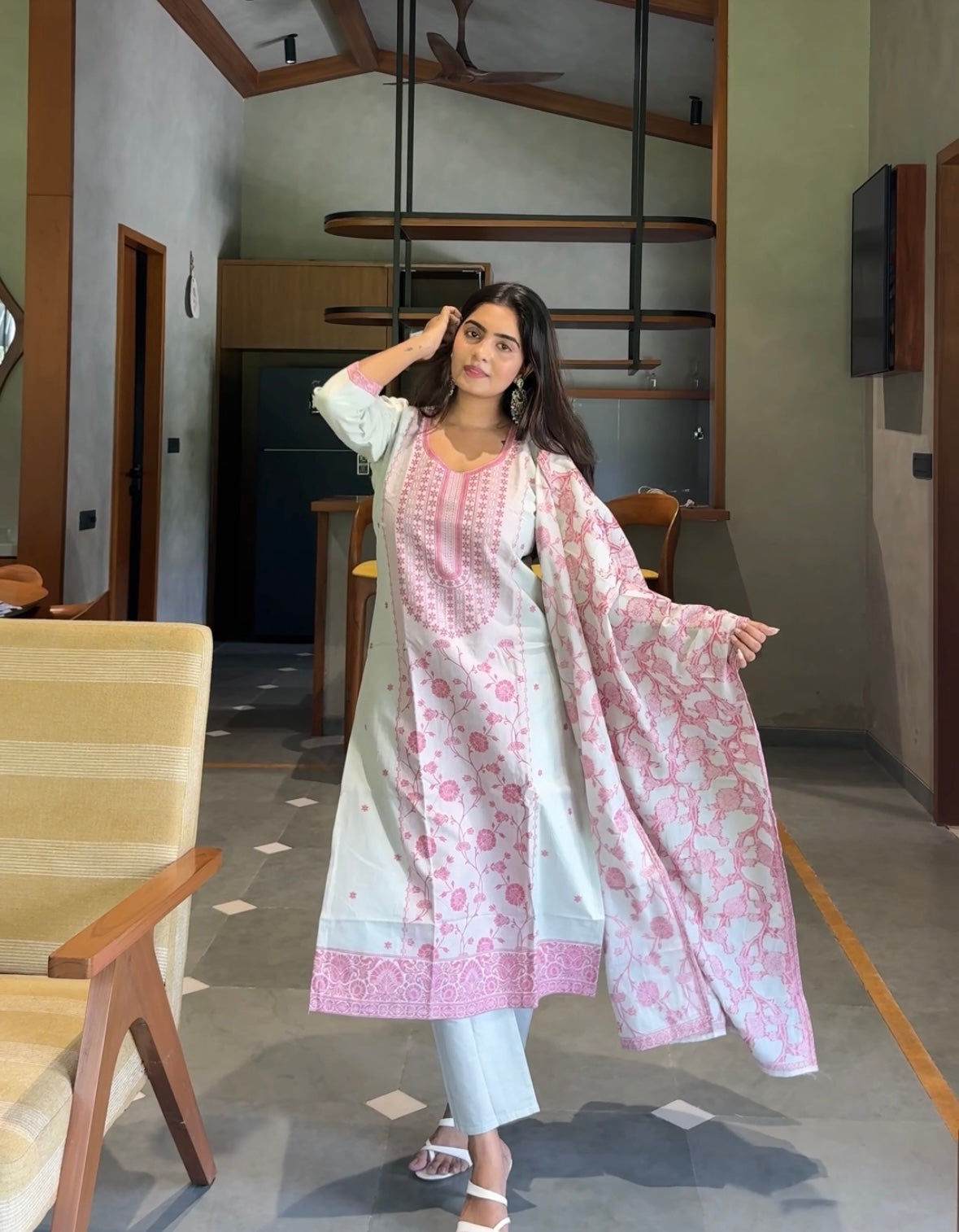 Royal Ethnic Handloom Cotton Weaving Suit Set