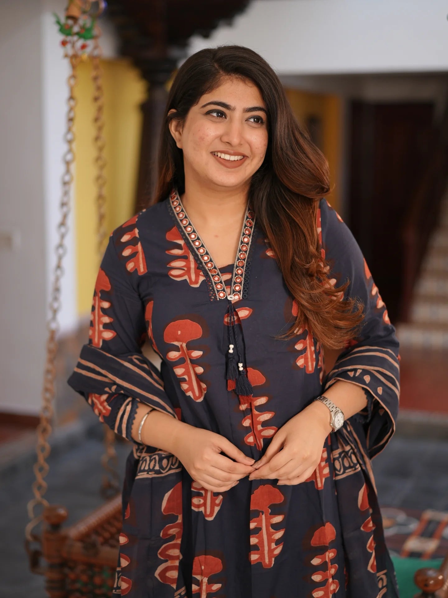 Vary Beautiful Pure Mul Cotton Jaipuri Block Print Suit Set