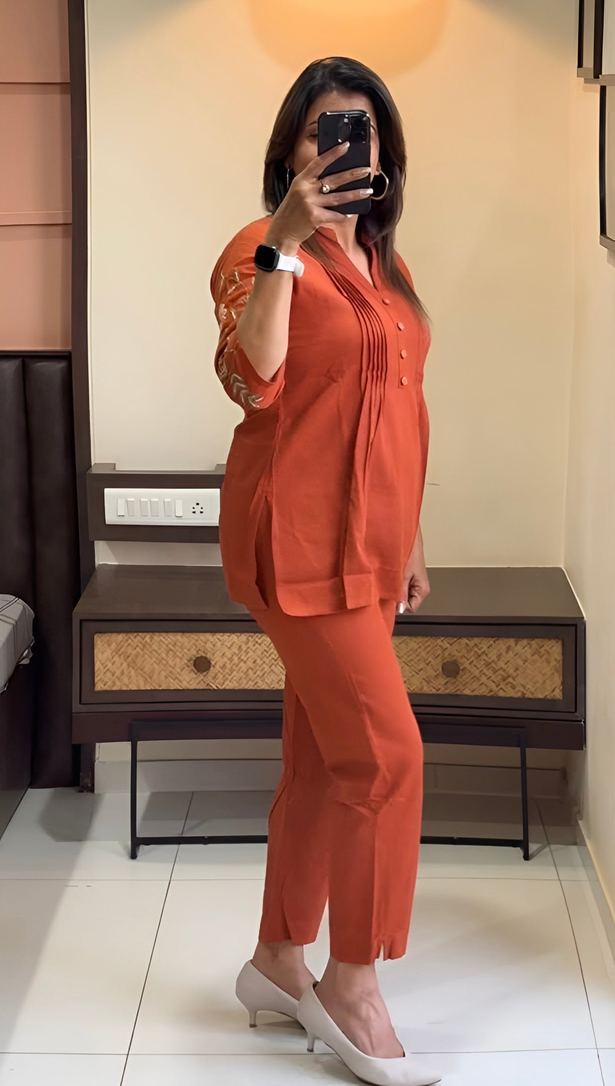 Floral Embroidered Cotton Co-ord Set