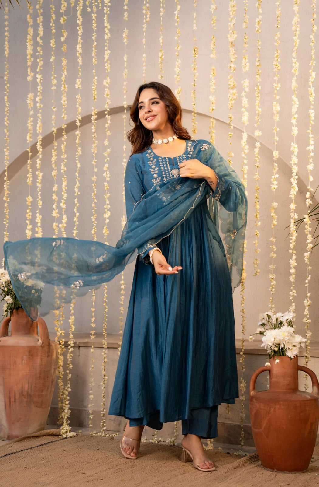 Sharvari Rama Embroidered Anarkali Suit Set