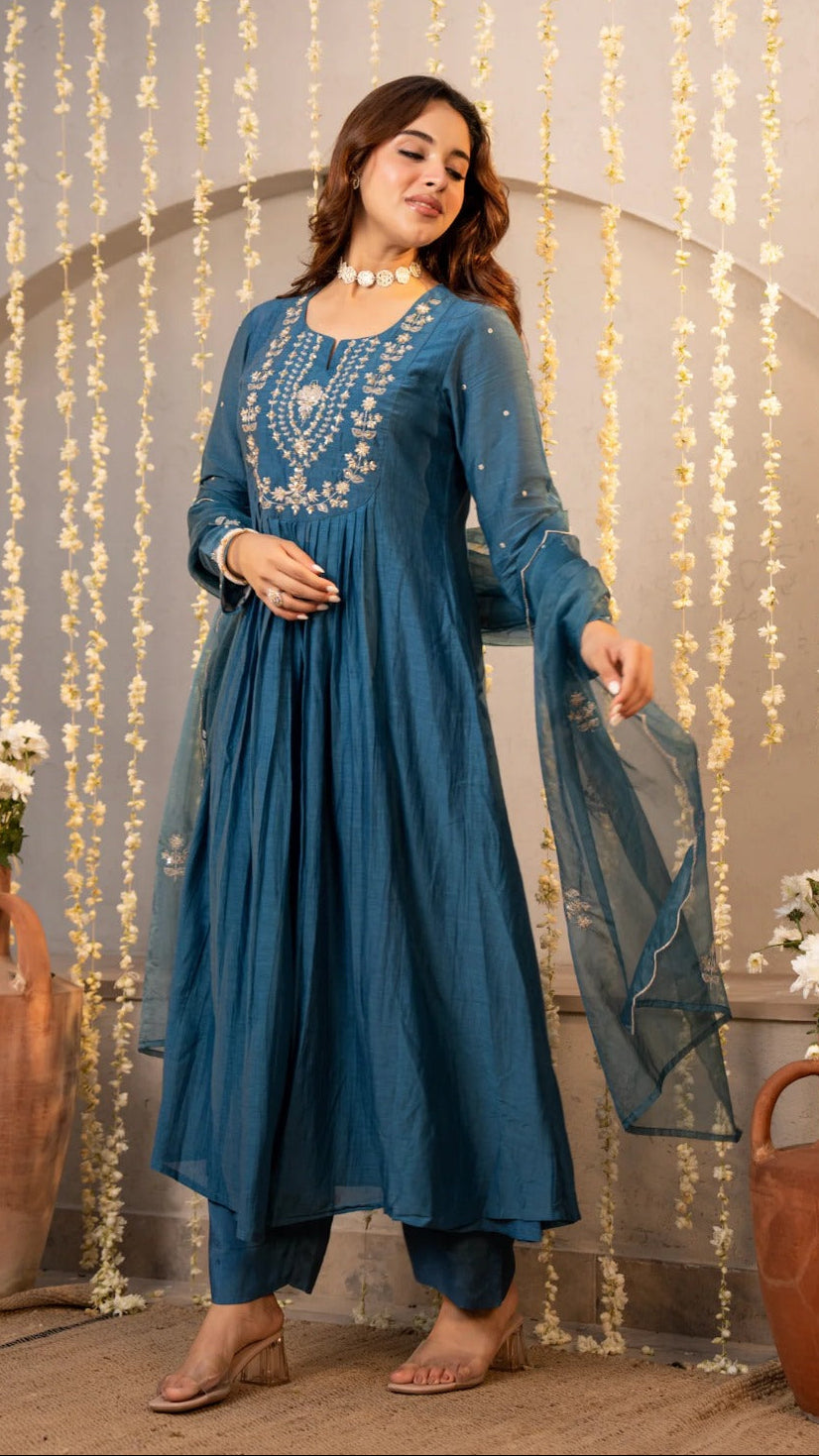 Sharvari Rama Embroidered Anarkali Suit Set