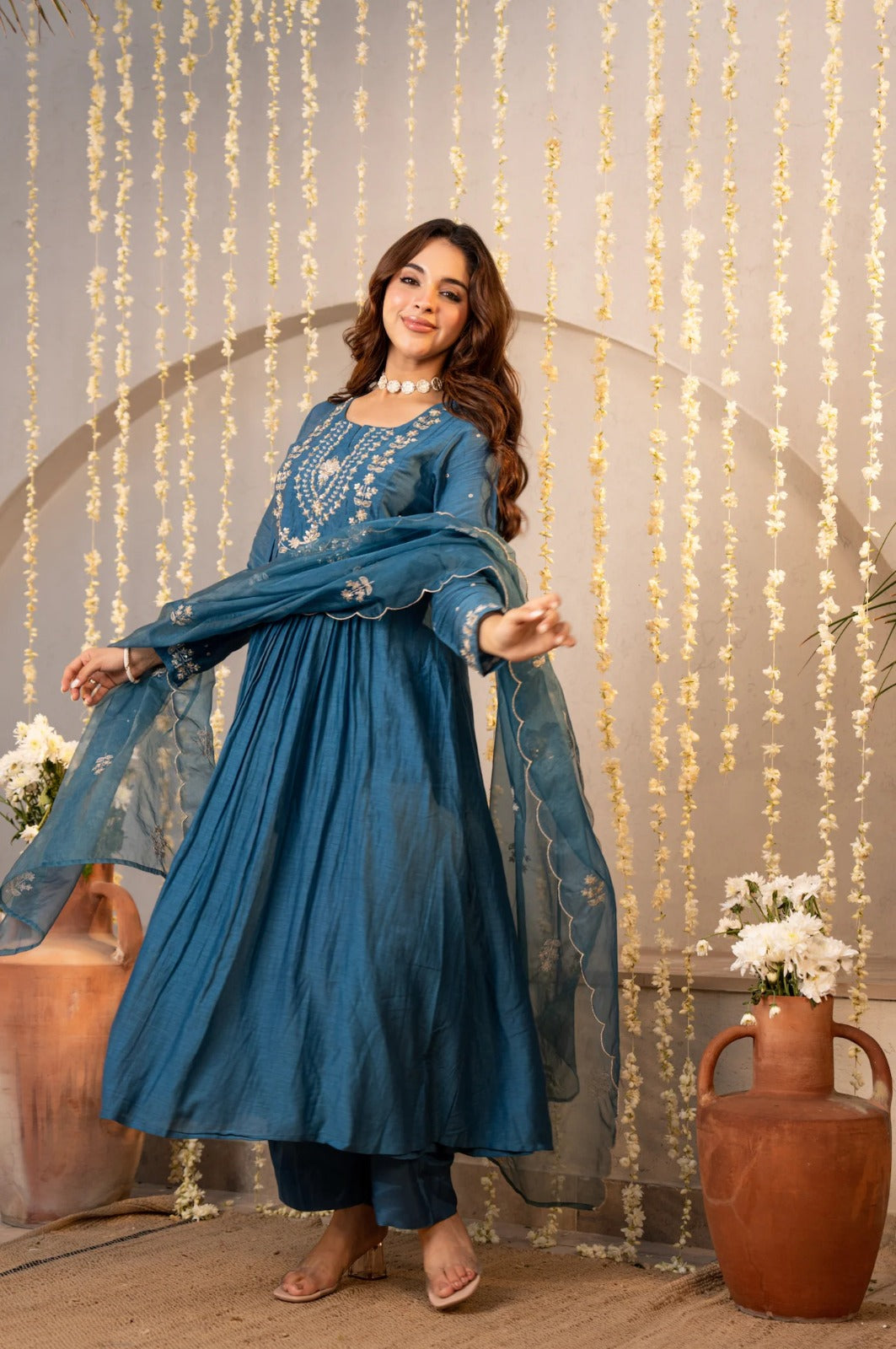 Sharvari Rama Embroidered Anarkali Suit Set