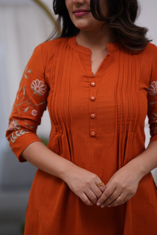 Floral Embroidered Cotton Co-ord Set