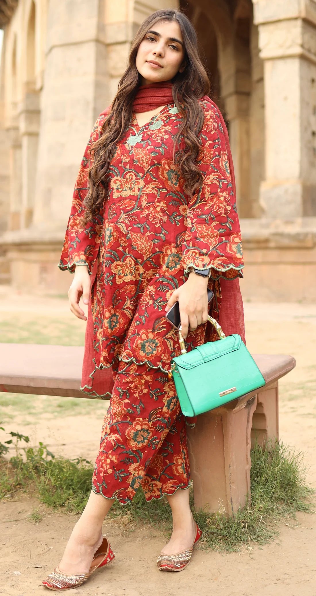 Elegant Pure Cotton Gota Pattern Suit Set