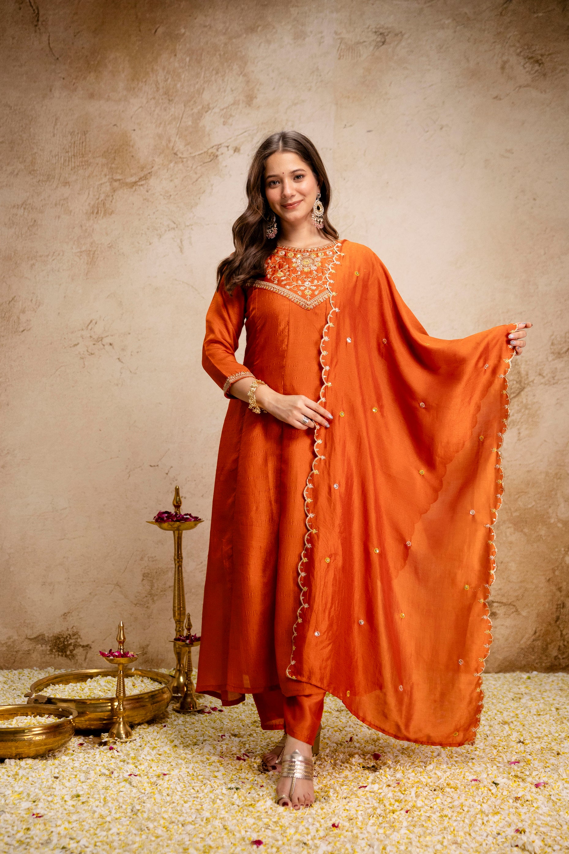 Noor Bagh Embroidered Vichitra Silk Suit Set