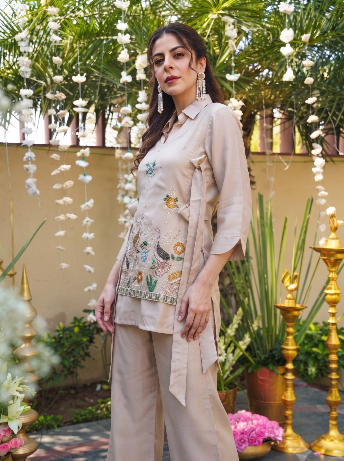The Ivory Royale Embroidered Luxury Co-Ord Set