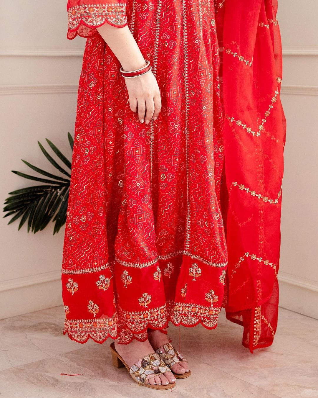 Traditional Festival Suit Set With Dupatta