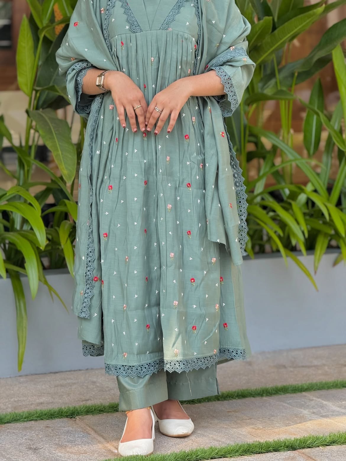 Vasundhara Sunlit Embroidered Kurta Set